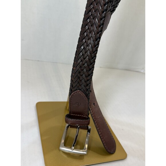 Dockers Warped Laced Brown Genuine Leather BMLI Belt 11DK0438 Men's Size 38/95 - Picture 8 of 14